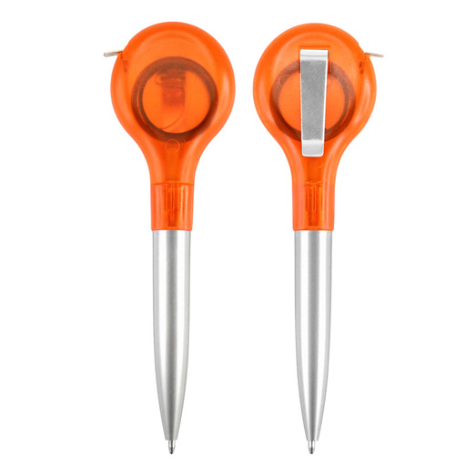 Bolígrafo Plástico con Huincha de Medir de 1 mt. Escritura Azul.